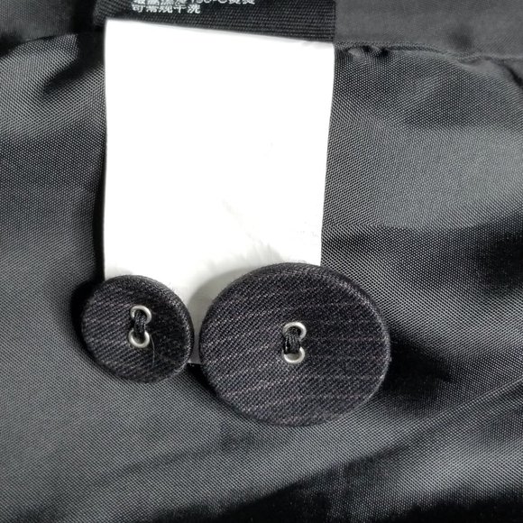 H&M Black Single Button Pinstripe Blazer Jacket Size 4 - Picture 11 of 12